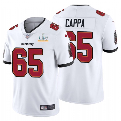 Men's Tampa Bay Buccaneers #65 Alex Cappa White 2021 Super Bowl LV Limited Stitched NFL Jersey